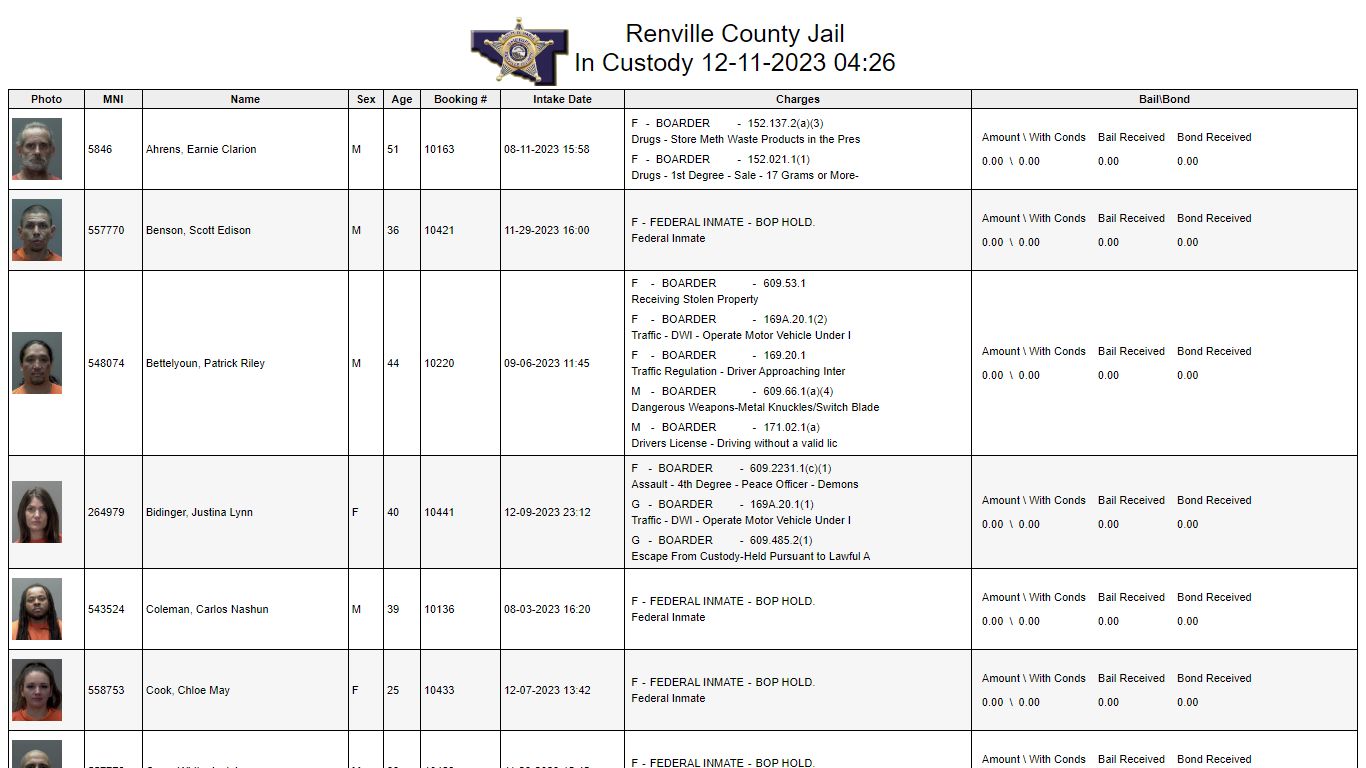 Custody - Renville County, Minnesota